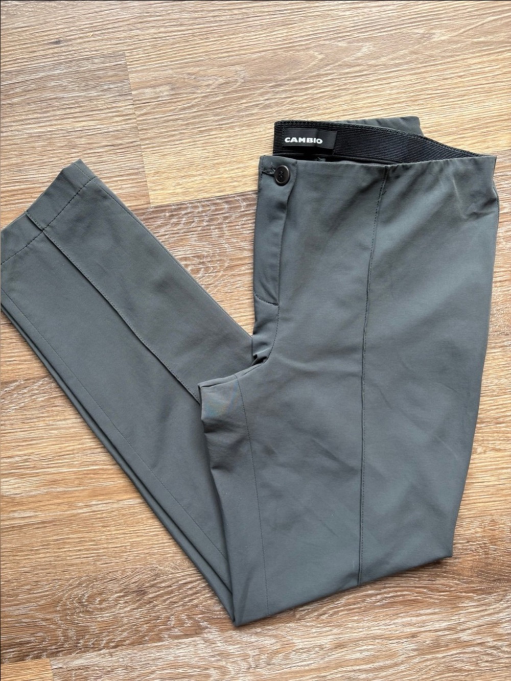 Cambio grey ankle-length trousers size 8